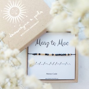 Bransoletka Motywacyjna MASZ TĘ MOC. Złoto, Srebro, Kamienie