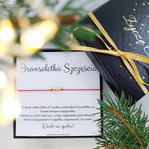 Bransoletka Szczęścia. Czerwona Nić, Złoto, Srebro