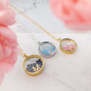 SEKRETNIK Naszyjnik Urodzinowy z Literką. Personalizowana Biżuteria