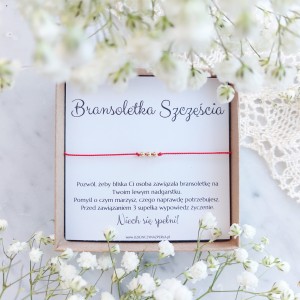 Bransoletka 3 Życzenia. Bransoletka Szczęścia. Złoto, Srebro