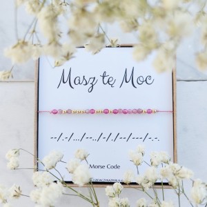 Bransoletka Motywacyjna MASZ TĘ MOC (Turmalin)