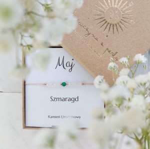 Bransoletka Urodzinowa MAJ (SZMARAGD) Idealny Prezent Urodzinowy