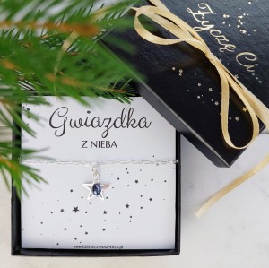 Naszyjnik GWIAZDKA Z NIEBA. Złoto, Srebro. Prezent Świąteczny