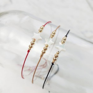 Perłowa GWIAZDKA Z NIEBA. Perły, Złoto, Srebro. Bransoletka Świąteczna